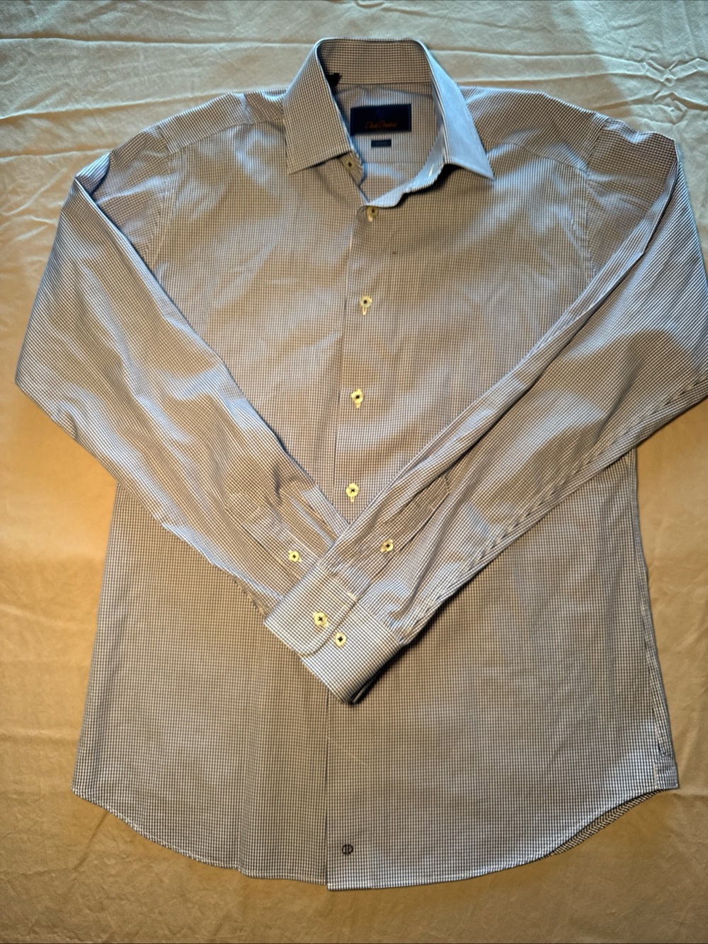 Men's Dress Shirt - Blue Micro-Check